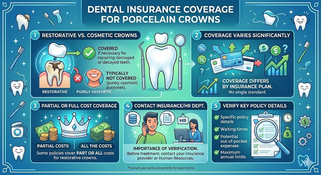 Does dental insurance cover porcelain crowns?